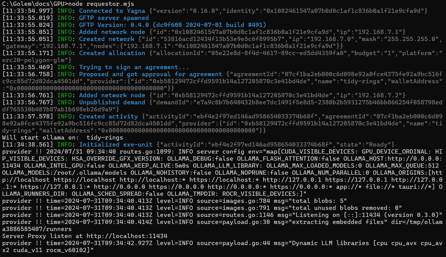 Ollama tags output